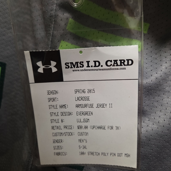 Under Armour NWT Gray and Green Loyola Jersey - Picture 3 of 6